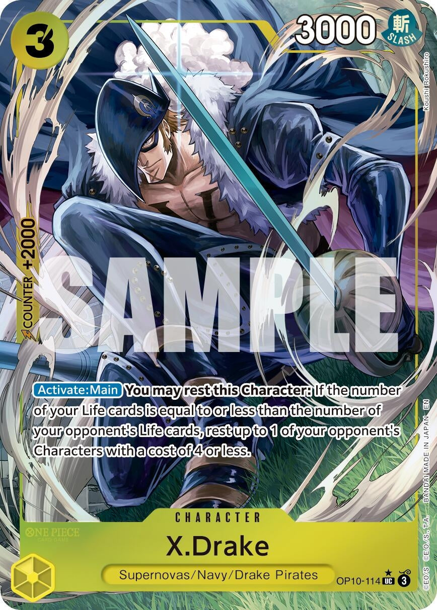 X.Drake (Alternate Art) (OP10-114) (Premium Booster -The Best- Vol. 2) (PRB-02)