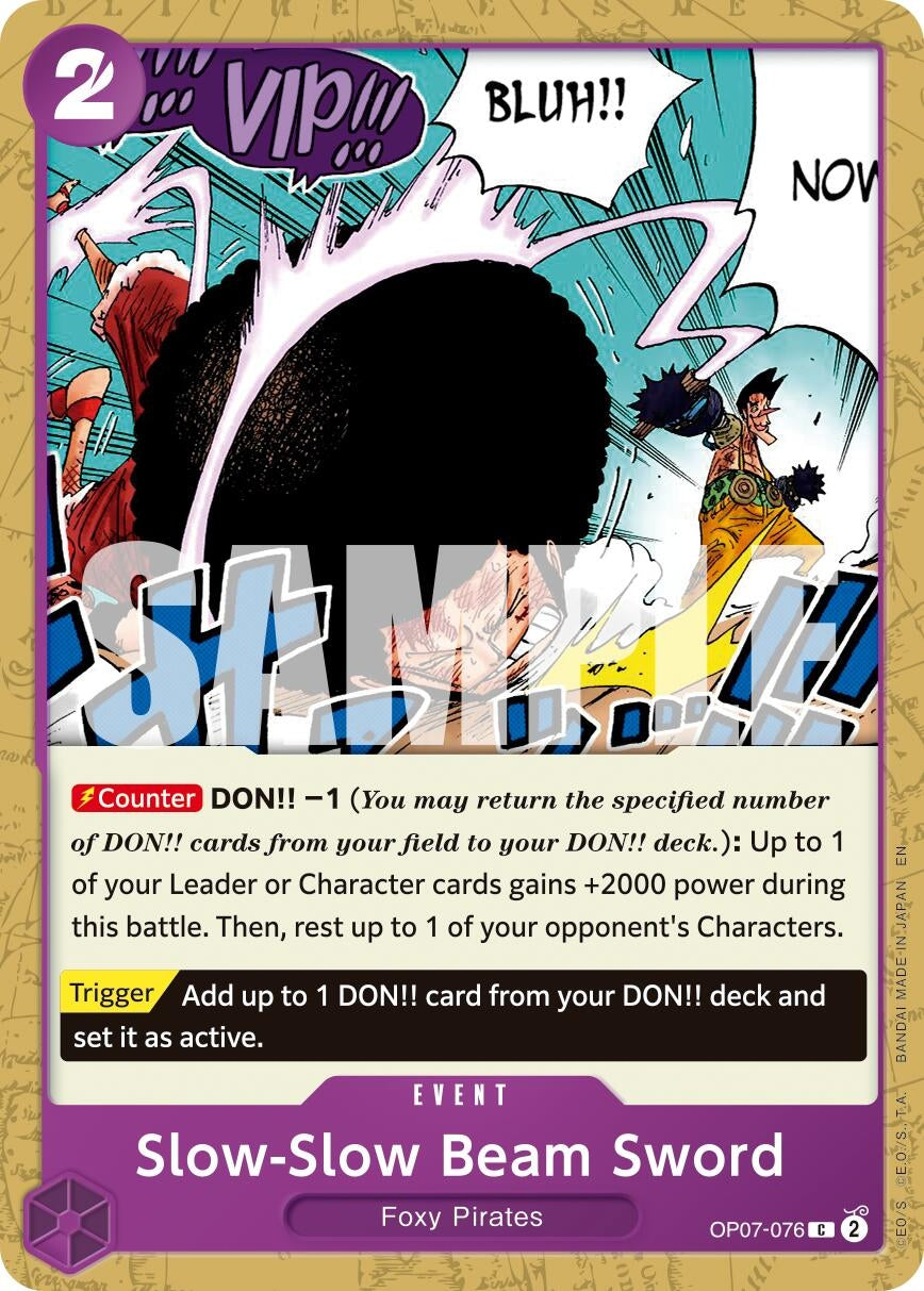 Slow-Slow Beam Sword (Reprint) (OP07-076) (Premium Booster -The Best- Vol. 2) (PRB-02)