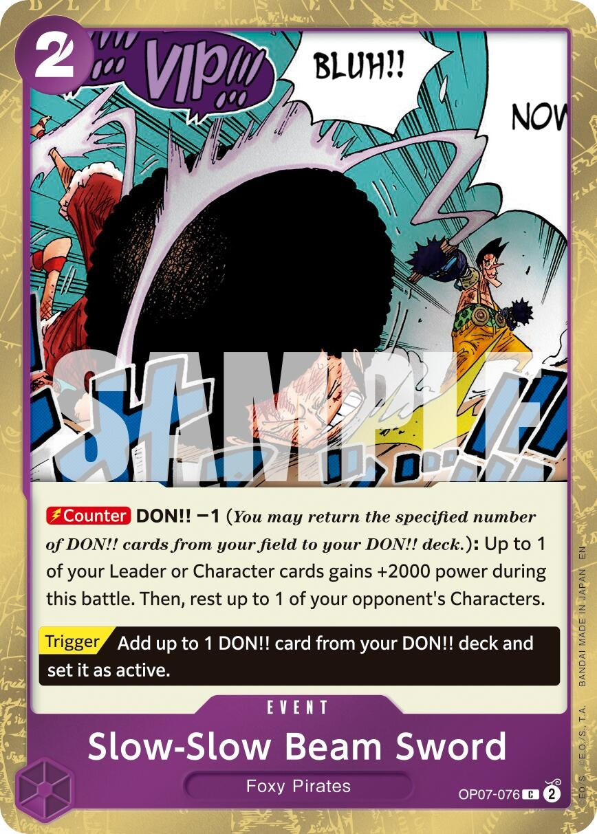 Slow-Slow Beam Sword (Pirate Foil) (OP07-076) (Premium Booster -The Best- Vol. 2) (PRB-02)