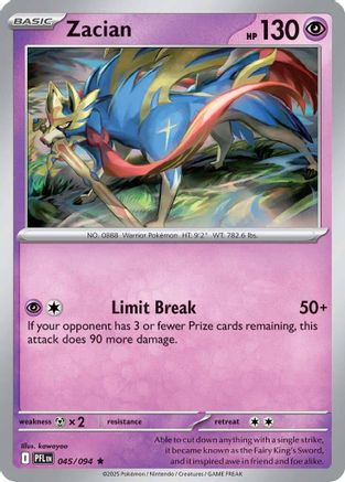 Zacian 045/094 - ME02 Phantasmal Flames Holofoil