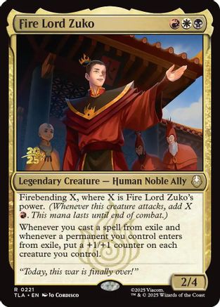 Fire Lord Zuko (PRE-221) - Prerelease Cards Foil