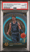 Graded 2022 Topps Bowman U Inception Kyle Filipowski #94 Aqua V Foil /199 Rookie RC Basketball Card PSA 10 Gem Mint