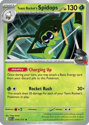 Team Rocket's Spidops 019 - ME Ascended Heroes Holofoil