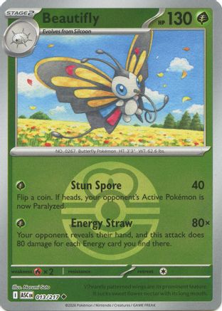 Beautifly (Love Ball) 013/217 - ME Ascended Heroes Reverse Holofoil