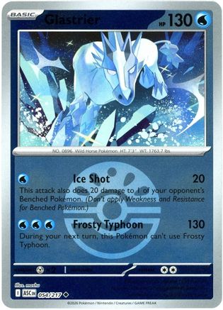 Glastrier (Friend Ball) 054 - ME Ascended Heroes Reverse Holofoil