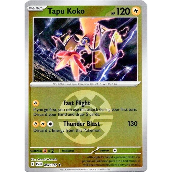 Tapu Koko (Quick Ball) (067/217) (ME: Ascended Heroes)
