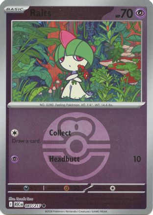 Ralts (Love Ball) 087 - ME Ascended Heroes Reverse Holofoil