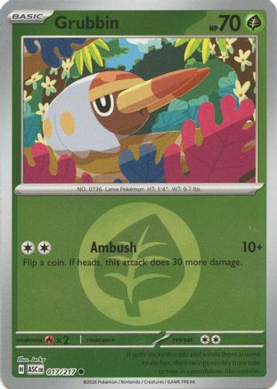 Grubbin (Energy Symbol Pattern) 017 - ME Ascended Heroes Reverse Holofoil