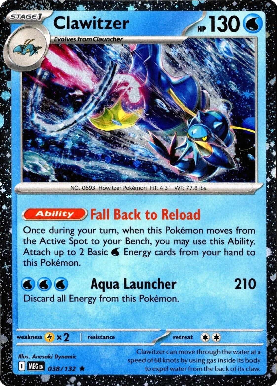 Clawitzer (Cosmos Holo) (038/132) (Miscellaneous Cards & Products) (MCAP)