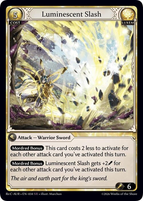 Luminescent Slash (034) (Mordred Re: Collection, Aurelian Regent) (AURR)
