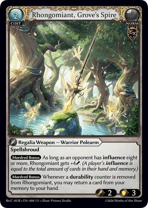 Rhongomiant, Grove's Spire (008) (Mordred Re: Collection, Aurelian Regent) (AURR)