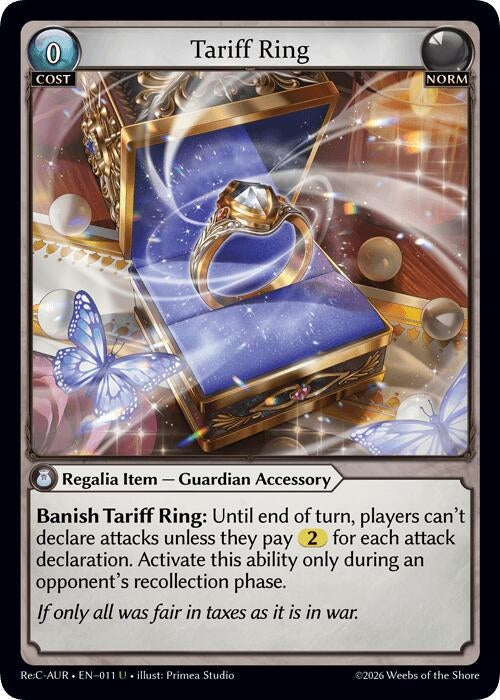 Tariff Ring (011) (Mordred Re: Collection, Aurelian Regent) (AURR)