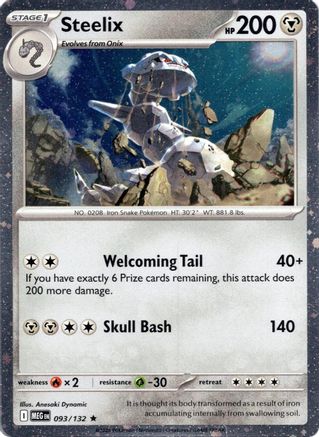 Steelix (Cosmos Holo) 093/132 - Miscellaneous Cards & Products Holofoil