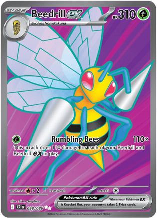Beedrill ex 098/086 - ME04 Chaos Rising Holofoil