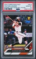 Graded 2024 Topps Now Colton Cowser #RC8 Rookie Cup Team Set Pearl Rookie RC Baseball Card PSA 10 Gem Mint