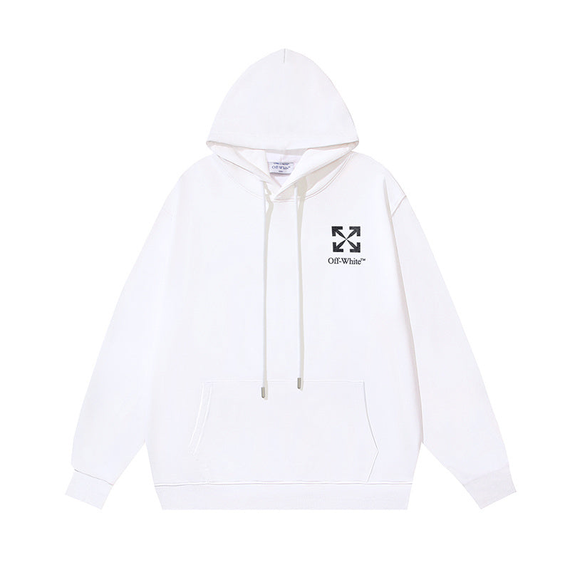 OFF-WHITE Arrows Print Hoodie White/Black