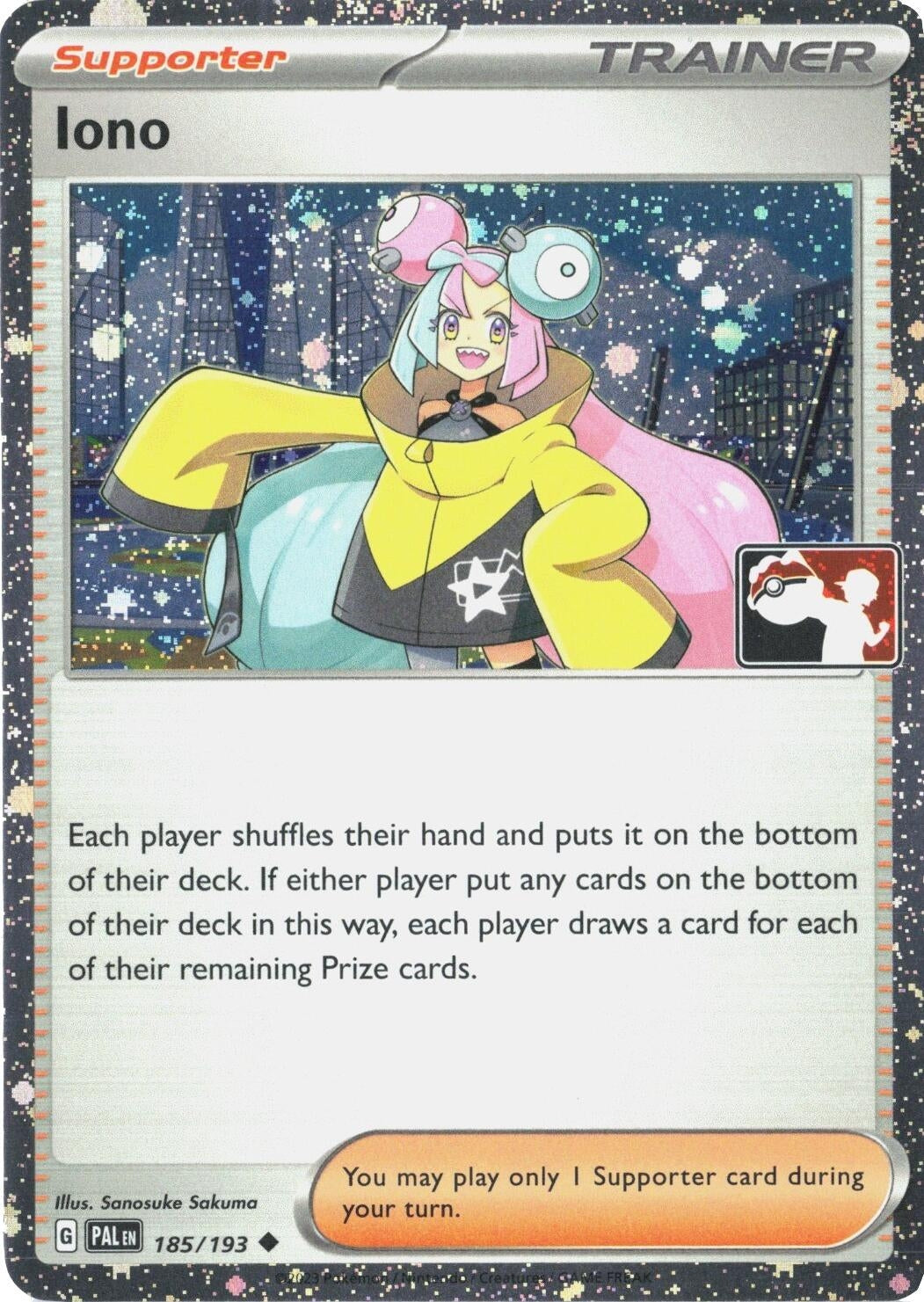 Iono - 185/193 (Cosmos Holo) (185/193) (Prize Pack Series Cards)