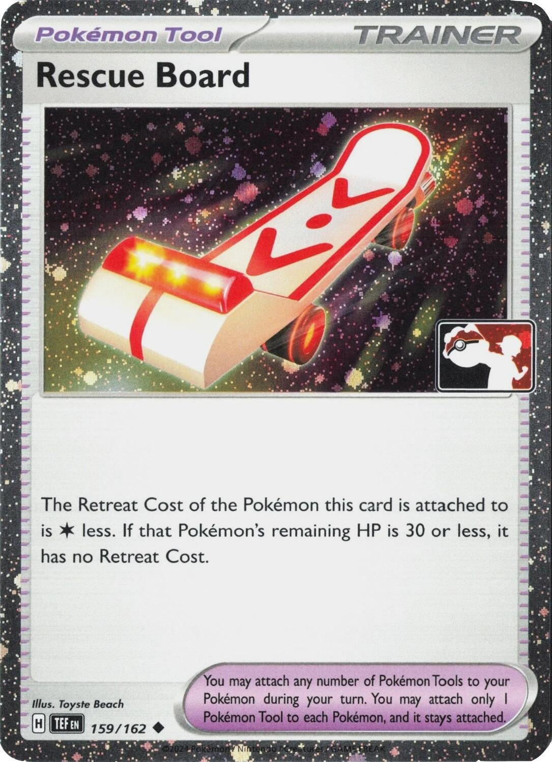 Rescue Board - 159/162 (Cosmos Holo) (159/162) (Prize Pack Series Cards)