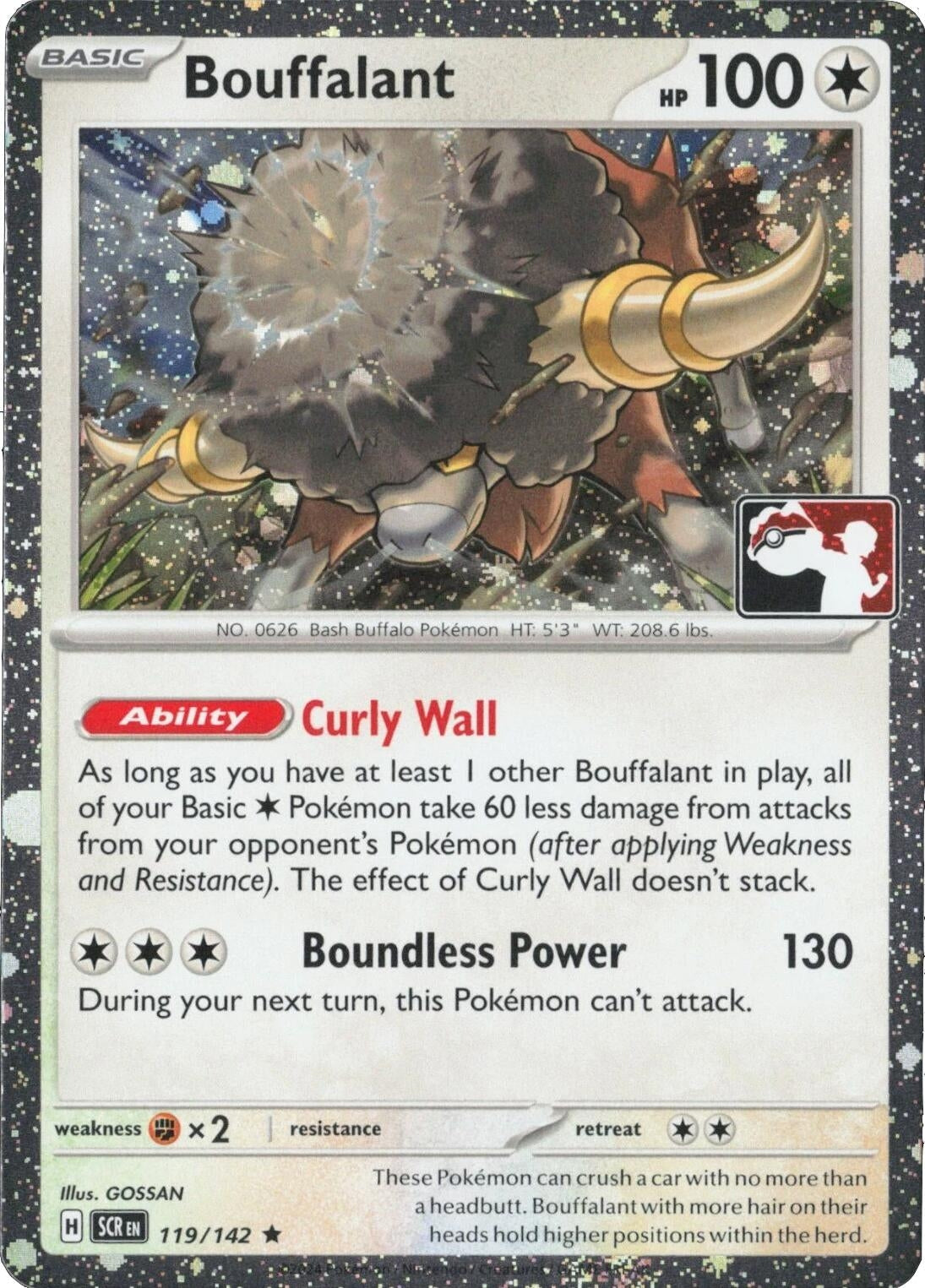 Bouffalant - 119/142 (Cosmos Holo) (119/142) (Prize Pack Series Cards)