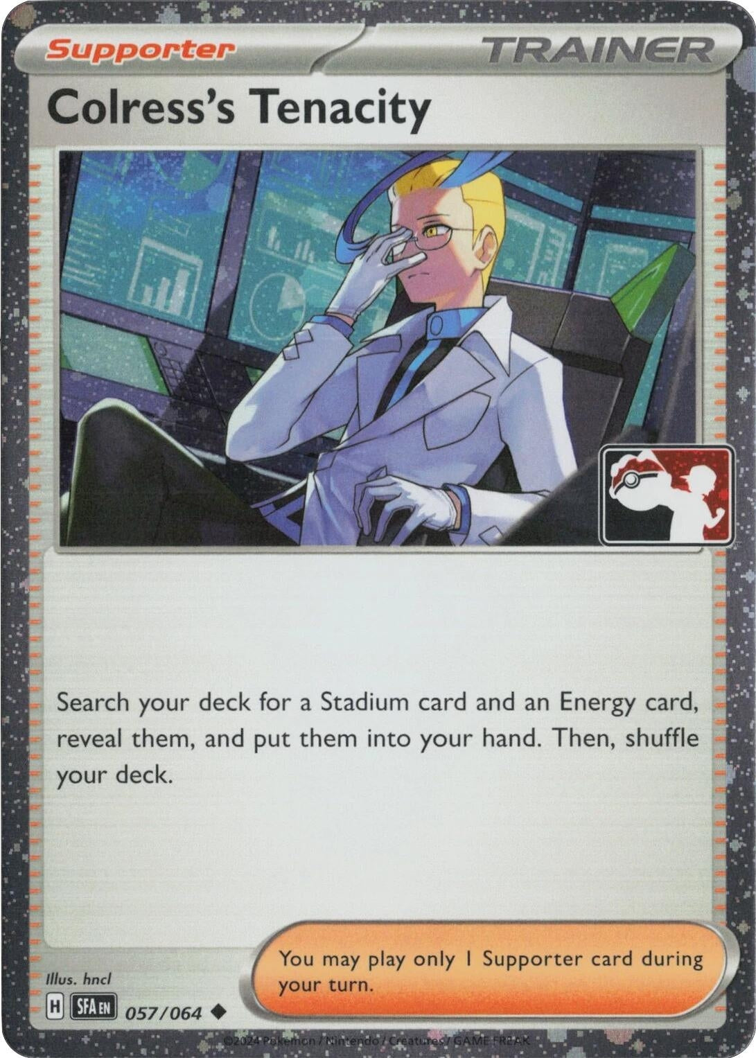 Colress's Tenacity - 057/064 (Cosmos Holo) (057/064) (Prize Pack Series Cards)