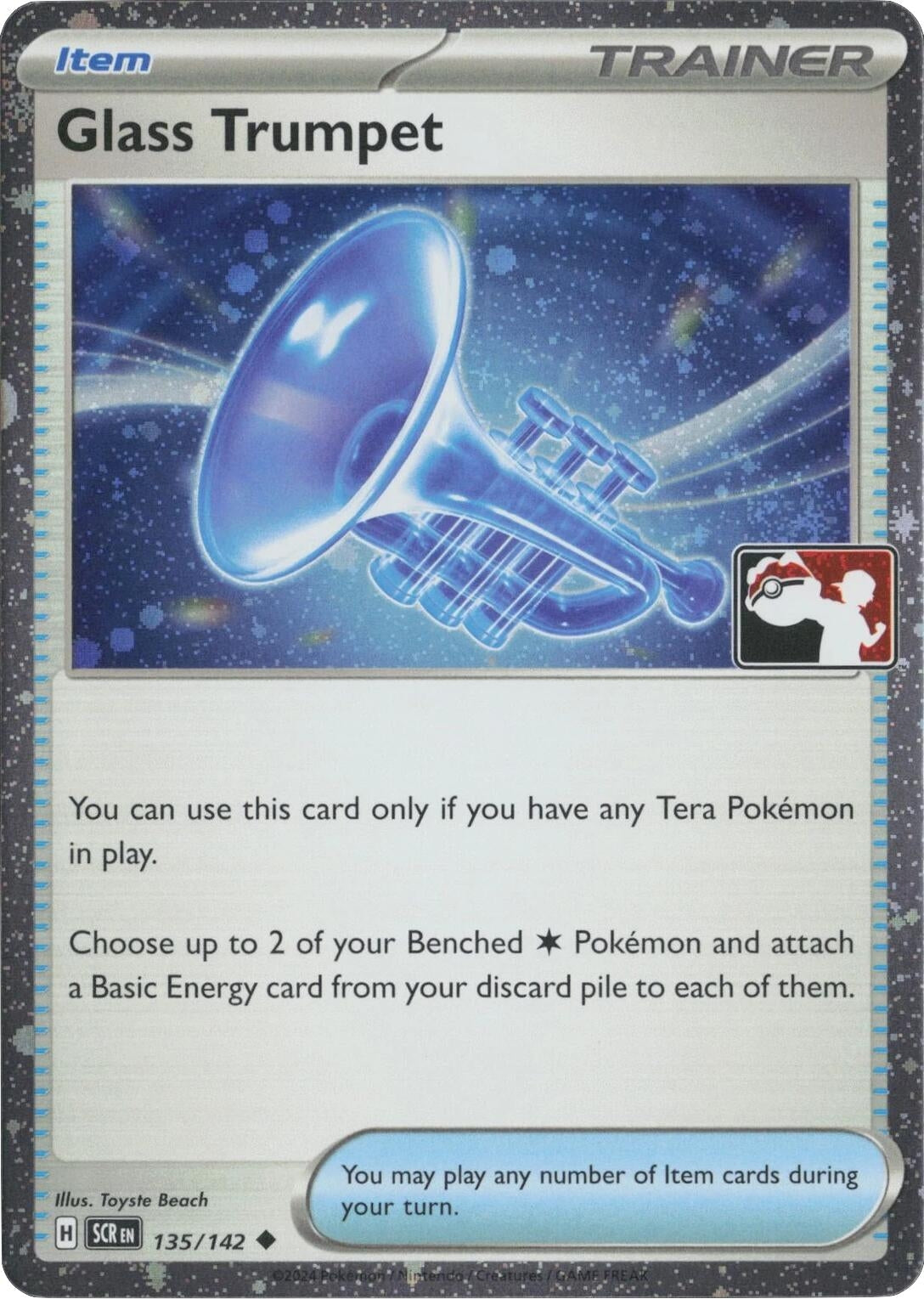 Glass Trumpet - 135/142 (Cosmos Holo) (135/142) (Prize Pack Series Cards)