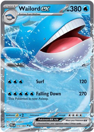 Wailord ex 016/084 - ME05 Pitch Black Holofoil