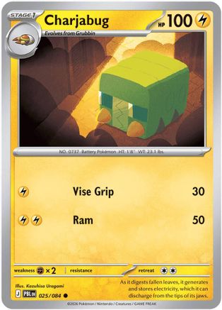 Charjabug 025/null - ME05 Pitch Black Reverse Holofoil
