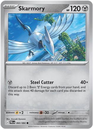 Skarmory 060/null - ME05 Pitch Black Reverse Holofoil