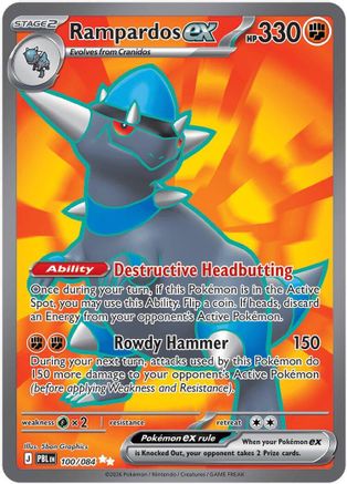Rampardos ex (100/084) (ME05: Pitch Black) (ME05)