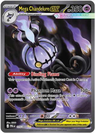 Mega Chandelure ex (115/084) (ME05: Pitch Black) (ME05)