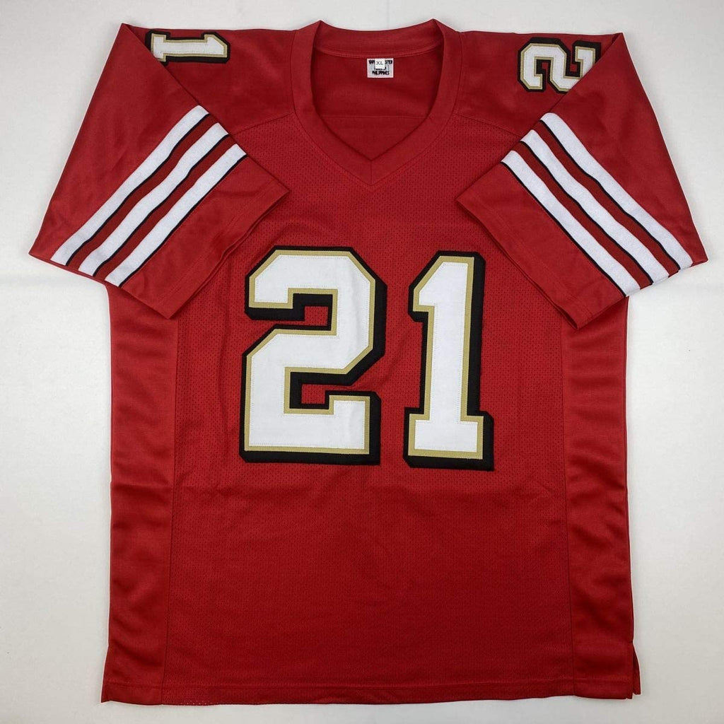 Autographed/Signed Frank Gore San Francisco Red Alternate Football Jersey Beckett BAS COA