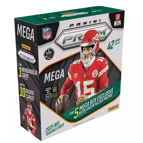 2025 Panini Prizm Football Mega Box (Neon Green Pulsar)