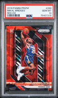 Graded 2018 Panini Prizm Mikal Bridges #289 Red Ice Rookie RC Basketball Card PSA 10 Gem Mint