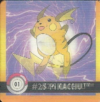 Pikachu & Raichu (1) [1999 Pokemon Action Flipz Premier Edition]