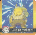 Drowzee & Hypno (10) [1999 Pokemon Action Flipz Premier Edition]