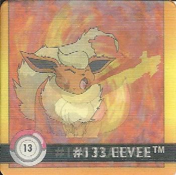 Eevee & Flareon (13) [1999 Pokemon Action Flipz Premier Edition]