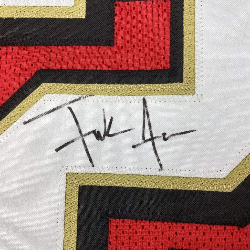 Autographed/Signed Frank Gore San Francisco Red Alternate Football Jersey Beckett BAS COA