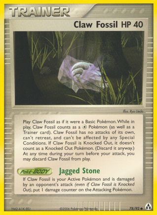 Claw Fossil 078/92 - Legend Maker