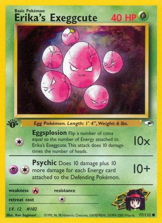 Erika's Exeggcute 077/132 - Gym Heroes 1st Edition