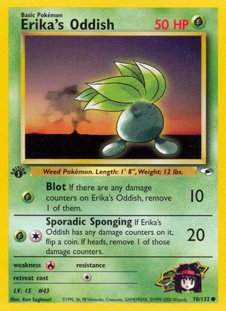 Erika's Oddish 078/132 - Gym Heroes 1st Edition