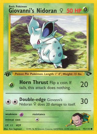 Giovanni's Nidoran F 075/132 - Gym Challenge 1st Edition