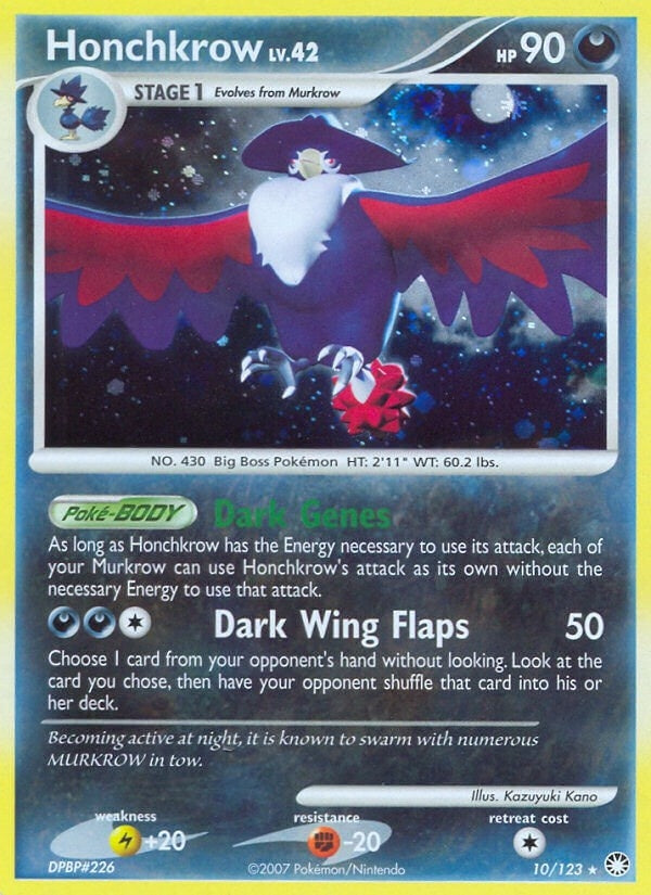 Honchkrow (10/123) (Mysterious Treasures) (MT)
