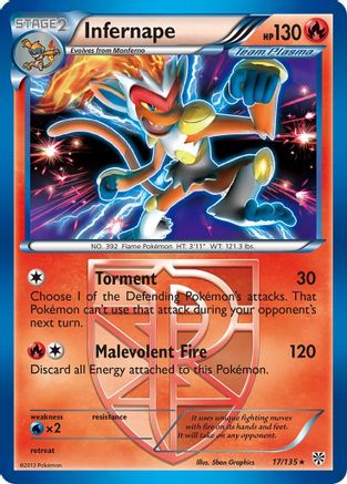 Infernape (Team Plasma) 017/135 - Plasma Storm Holofoil