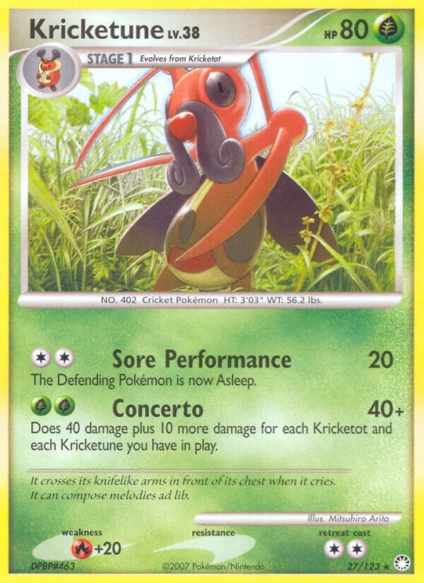 Kricketune (27/123) (Mysterious Treasures) (MT)