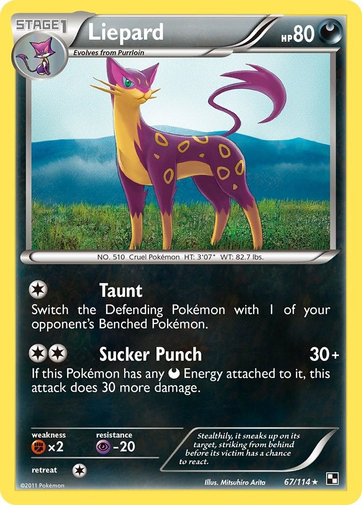 Liepard (67/114) (Black and White) (BLW)