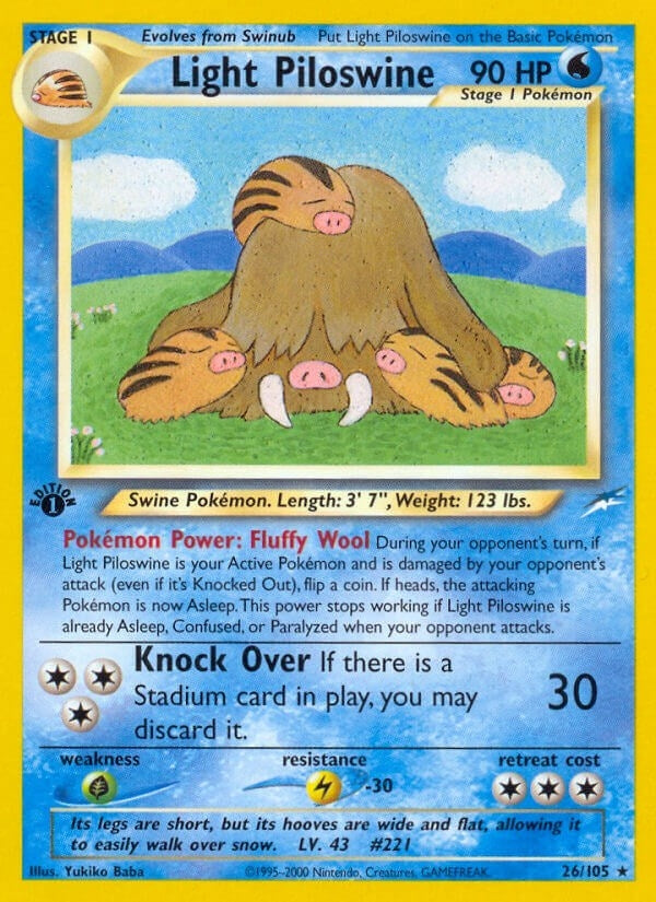 Light Piloswine (026/105) (Neo Destiny) (N4)
