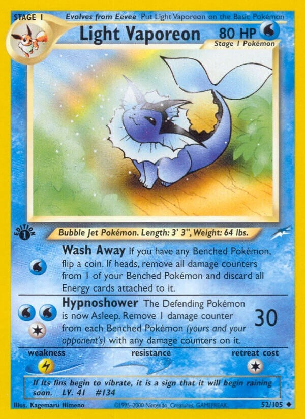 Light Vaporeon (052/105) (Neo Destiny) (N4)