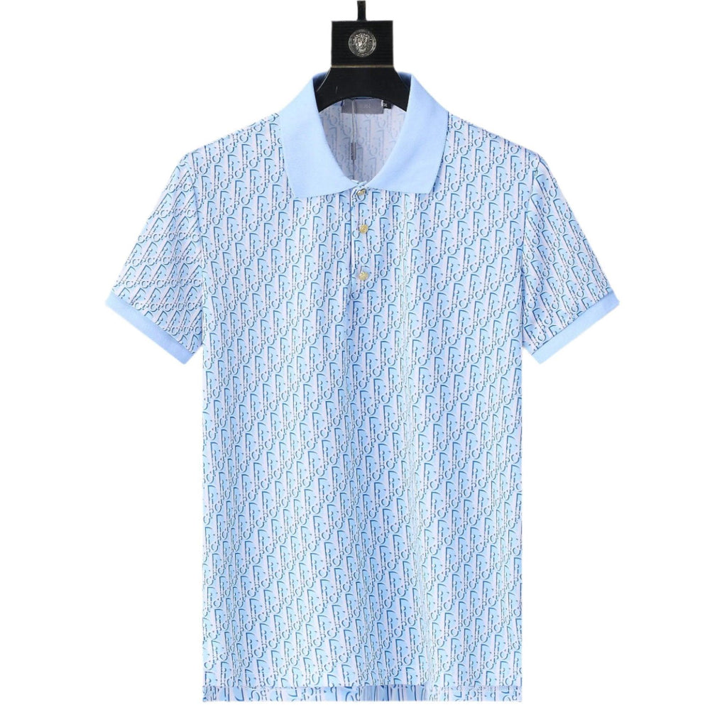 Dior Light Blue T-Shirt With Collar