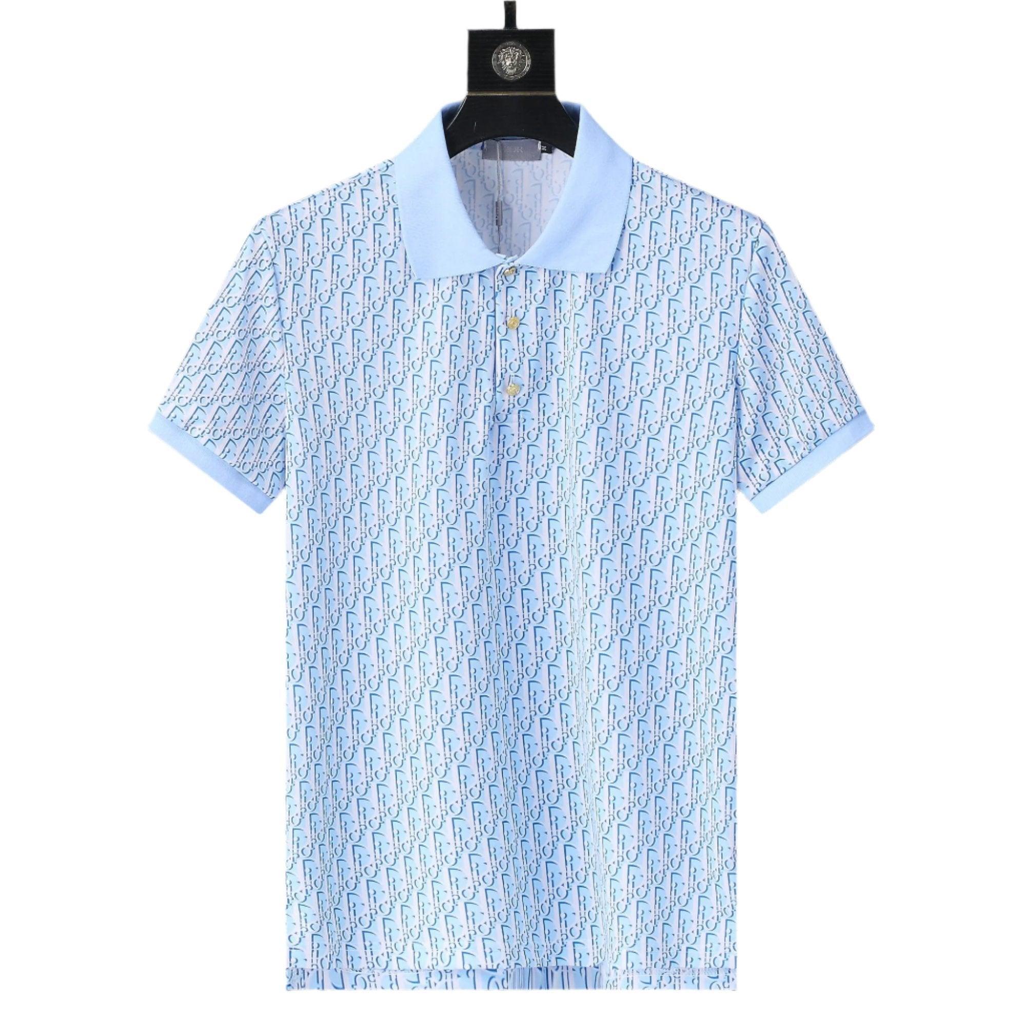 Dior Light Blue T-Shirt With Collar