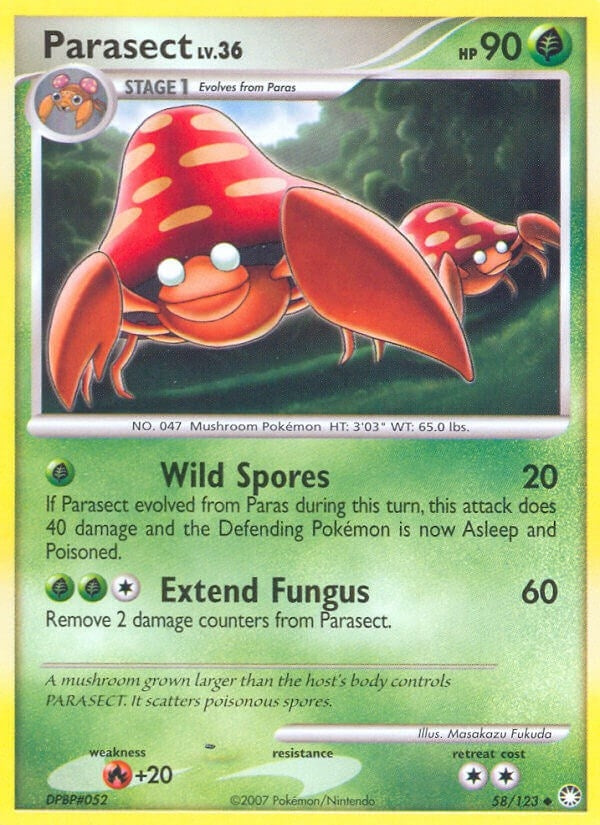 Parasect (58/123) (Mysterious Treasures) (MT)